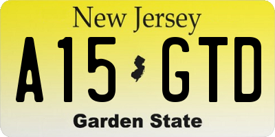 NJ license plate A15GTD