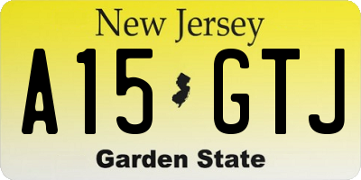 NJ license plate A15GTJ