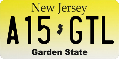 NJ license plate A15GTL