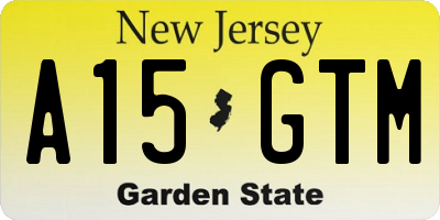 NJ license plate A15GTM