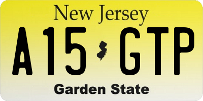 NJ license plate A15GTP