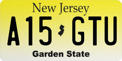 NJ license plate A15GTU