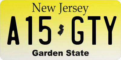 NJ license plate A15GTY