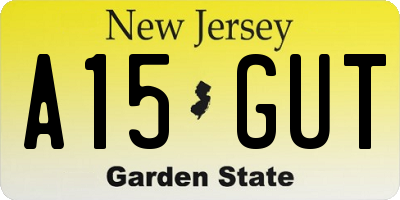 NJ license plate A15GUT