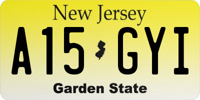 NJ license plate A15GYI
