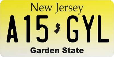 NJ license plate A15GYL