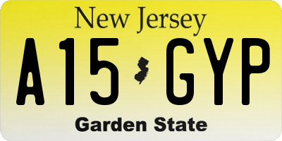 NJ license plate A15GYP