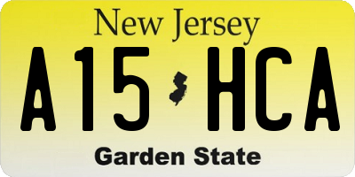 NJ license plate A15HCA
