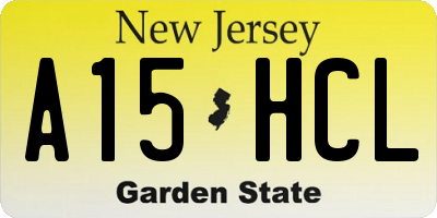NJ license plate A15HCL