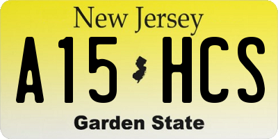 NJ license plate A15HCS