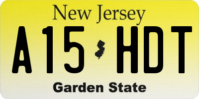 NJ license plate A15HDT