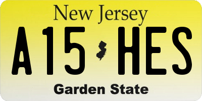 NJ license plate A15HES