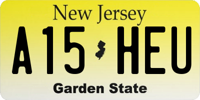 NJ license plate A15HEU