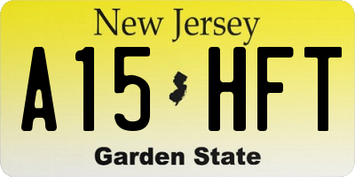 NJ license plate A15HFT