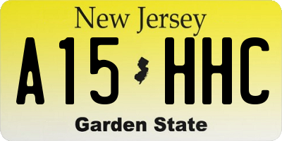 NJ license plate A15HHC