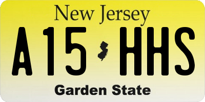 NJ license plate A15HHS