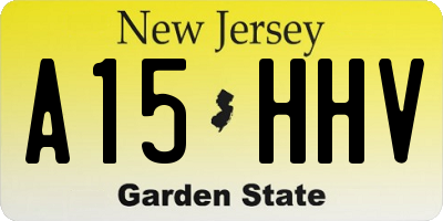 NJ license plate A15HHV