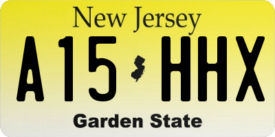 NJ license plate A15HHX