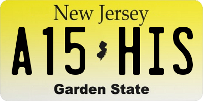 NJ license plate A15HIS
