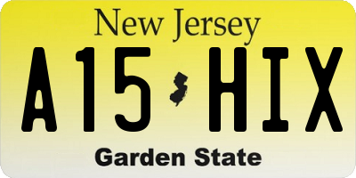 NJ license plate A15HIX
