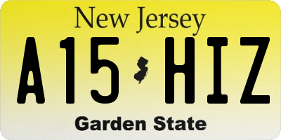 NJ license plate A15HIZ