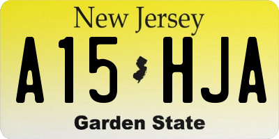 NJ license plate A15HJA