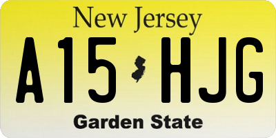 NJ license plate A15HJG