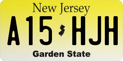 NJ license plate A15HJH