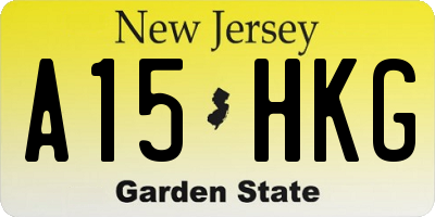 NJ license plate A15HKG