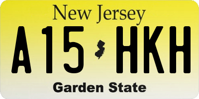 NJ license plate A15HKH