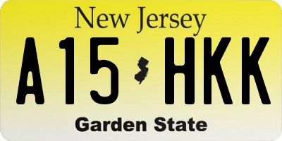 NJ license plate A15HKK