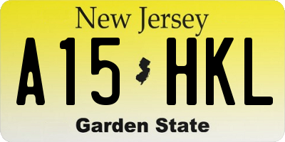 NJ license plate A15HKL