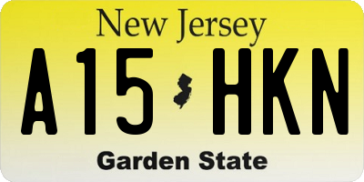 NJ license plate A15HKN