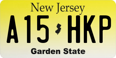 NJ license plate A15HKP