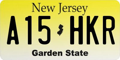 NJ license plate A15HKR