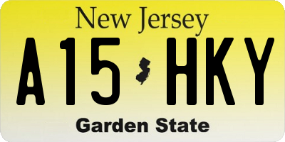 NJ license plate A15HKY