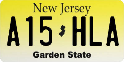 NJ license plate A15HLA
