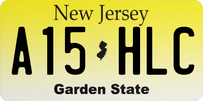 NJ license plate A15HLC