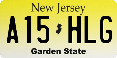 NJ license plate A15HLG