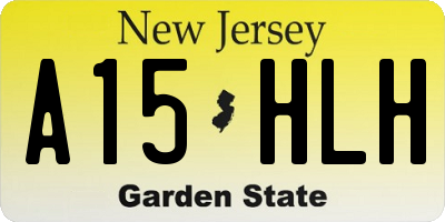 NJ license plate A15HLH