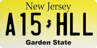 NJ license plate A15HLL
