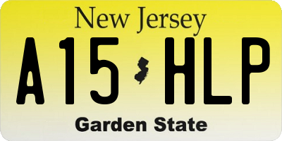 NJ license plate A15HLP