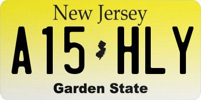 NJ license plate A15HLY