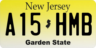 NJ license plate A15HMB