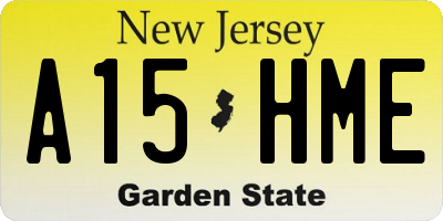 NJ license plate A15HME