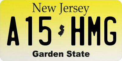 NJ license plate A15HMG