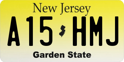NJ license plate A15HMJ