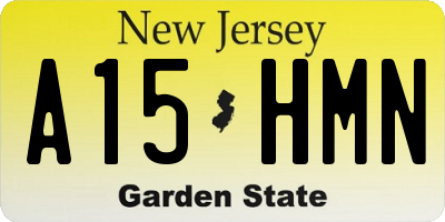 NJ license plate A15HMN