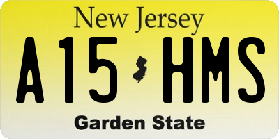 NJ license plate A15HMS