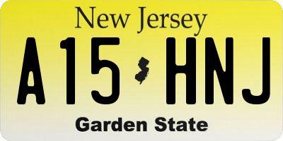 NJ license plate A15HNJ